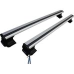 Universal TrophyBars Kilitlenebilir (120 cm) Gri Ara Atkı - Toyota Auris 1 E150 (2006-2012) Hatchback ile Uyumlu Tavan Barı