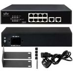 Uniview Nsw2010-10T-Poe-S-In 8 Port Poe Switch, 2 Port Ethernet, 96W Güç, Yönetilemez, Rack Mount Aparatı Dahil