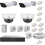 Uniview Unv 2 Adet Bullet 2 Adet Dome Ip Kamera Seti sesli 1 aylık kayıt kapasitesi