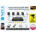 Uniview UNV Sesli 2MP 1080P 4 - 8 - 16 Kameralı H265+ Full HD AHD Set Seçenekli Hazır Kamera Seti Kendi Setini Oluştur
