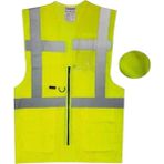 Uniwest Uw 220 Fileli Reflektörlü Yönetici Ikaz Yeleği (Sarı) - Renkli - XL
