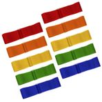 Unixing 10 ADET 3 Ayaklı Yarış Bandı Üç Ayaklı Yarış Dayanıklı Sıkı Elastik Kravat Halatı Renkli 3 Bacak Yarış Bandı Çocuklar Yetişkinler için Açık Hava Eğlencesi