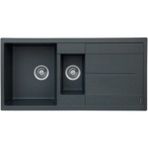Unixton POSEİDON-100-S Poseidon 50x100 cm Siyah Granit Eviye