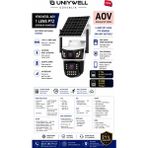 Uniywell Aov 4g Güneş Enerjili Güvenlik Kamerası Çift Lens Siyah - 1BW-Beyaz