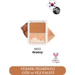 Unleashia - Tap Me Palette Duo No:2 Groovy, Simli İkili Göz Farı, Simli Far Paleti