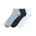 Unlimited Legwear 3lü Erkek Spor Patik Çorap - Gri, Beyaz, Siyah - 40 - 44