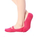 UNLIMITED LEGWEAR Fuşya Yoga Pilates Ev Çorabı Tabanı Kaydırmaz Silikon Kaplı Babet Çorap