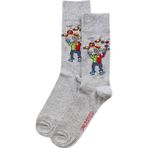 Unlimited Legwear Hayal Gücü Merkezi Derneği Çocukarın Çizimlerinden Palyaço Desenli Gri Erkek Çorabı - 40 - 45