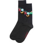 Unlimited Legwear Hayal Gücü Merkezi Derneği Logo Desenli Siyah Erkek Çorabı - 40 - 45