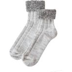 Unlimited Legwear Kalın Kışlık Bileği Pofuduk Gri Kadın Bot Çorabı - 36 - 40