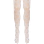 Unlimited Legwear Kalp Desenli Beyaz Dantel File Çocuk Külotlu Çorap 5-8 Yaş - 5 - 8 Yaş