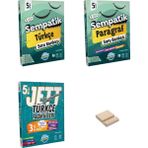 Ünlüler Karması 5. Sınıf Türkçe ve Paragraf Jett Fasiküller ve Soru Bankası 3lü Set + Telefon Tutucu