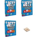 Ünlüler Karması 6. Sınıf Jett Türkçe Sosyal Bilgiler ve Ingilizce Fasikülleri 3lü Set + Telefon Tutucu