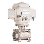 Unox 220 V Ac Elektrikli Aktüatörlü Dişli Küresel Vana 3 Parçalı - DN32