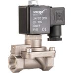 Unox 24 V Dc Paslanmaz Kompresör Yüksek Basınç 0,5-40 Bar Solenoid Valf Normalde Kapalı 1" - 24V DC 1”