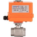 Unox DN32 - 1 1/4"" 24 V Dc Elektrikli Aktüatörlü Dişli Küresel Vana 2 Parçalı