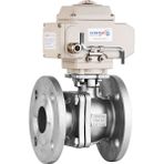 Unox DN80 - 3" 24 V Dc Elektrikli Aktüatörlü Flanşlı Küresel Vana 2 Parçalı
