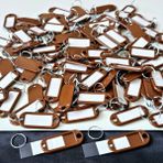 Ünsa Anahtar 100X Anahtarlık Plastik Etiket Kimlik Pvc Li Isimlik Isim Yazı Yazmalık Yazılabilen - Kahverengi