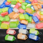 Ünsa Anahtar 100X Kapaklı Büyük Plastik Yazı Yazılabilen Anahtarlık 6 Multi Renk - Renkli