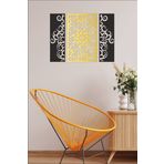 UNT 3 Lü Gold/Siyah Dekoratif Tablo Gold/Siyah 48 x 60 UNTNM227