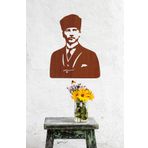 UNT Mustafa Kemal Atatürk Dekoratif Tablo, Duvar Dekoru 48x38 cm- KAHVERENGİ UNTNM435