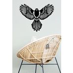 UNT Şahin - Falcon Duvar Dekoru - Süsü, Ahşap Dekoratif Tablo Siyah 48 x 39 UNTNM383