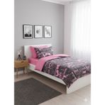 Üntaş Desıgn Of Colours Tek Kişilik Lastikli Çarşaflı Nevresim Takımı - Pembe - Beyaz - Kahverengi - 160 x 230 cm
