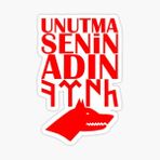 Unutma Senin Adın Türk Araba Sticker etiket Yapıştırma