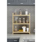 Ünüvar Konsept Gardenya Home Else Meşe Renk 3 Katlı Modern Ahşap Mdf Tezgah Üstü Mutfak Baharatlık Rafı