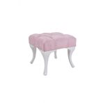Ünüvar Konsept Puf & Benç 45*45-Pls Ayak Silenebilir Kumaş Pembe K1