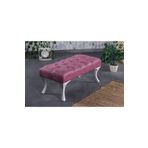 Ünüvar Konsept Puf & Benç 45X90-Pls Ayak Silenebilir Kumaş Pembe