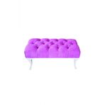 Ünüvar Konsept Puffy Home Puf & Benç 45*90-Pls Ayak Silenebilir Kumaş Pembe