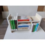 Ünüvar Konsept Tidy Ayarlanabilir Kitaplık Masa Üstü Kitaplık Tezgah Üstü Düzenleyici Organizatör - Kolay Kurulum - Krem