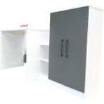 Ünverler Mobilya Çalışma Masası/kitaplık/dolap (Beyaz /antrasit - 160x55