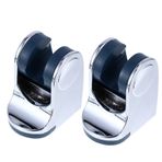 Uonlytech 2 Adet duş aparatı kanca tahtası ayrılabilir saksı J-hooks peg tahtaları filtreler sevimli çizgi kumbara zincir duş başlığı tutucu ayarlanabilir duş başlığı braketi plastik Silver