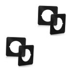 Uonlytech 2 Takım Kapı Kilidi Tamir Panosu Kapı Topuzu Kapakları Kapı Deliği Kapak Plakası Kapı Onarımları Kapı Düğmesi Tabakları Versiyonu Kapı Kolu Plakası Paslanmaz Çelik Black 2 Adet * 2