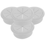 Uonlytech 60Mm Masa Grommet Beyaz 4 Masa Delik Kapağı Kablo Masası Için Kablolar Için Delik Grommet Ofis Bilgisayar Masası Için Esnek Kablo Grommet