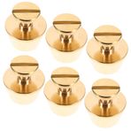 Uonlytech 6pcs Brew Sırt Çantası Ayaklar Metal Saplamalar Perçin DIY Crafts Saplama Metal Çanta Ayakları Kafa Sapı Yedek Çanta Çanta Çanta Craft DIY