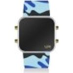 Up! Watch Led Mını Gold Whıte Blue Camouflage Unisex Kol Saati