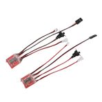 UPALDHOU 2 Adet 30A Mikro Fırçalanmış ESC Çift Yönlü Hız Kontrol Cihazı Eksenel SCX24 1/24 Wltoys K969 RC Araba Için Aşırı Isınma Koruması Ile