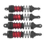 UPALDHOU 9 Cep Ticaret Kartı Albüm KlasörüLC RACING Için Ön Arka Amortisör Wltoys Amortisörü, Çok Amaçlı Kart Albüm Klasörü 360 Fermuarlı Yan Yükleme Cebi RC Araba Şok (kırmızı)