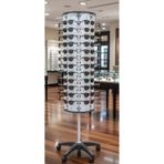 Upeka 133 Adet'li Demonte 360 Dönebilen Tekerlekli 3 Aynalı Metal Gövde Gözlük Standı 1.75X40CM