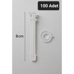 Upeka Gözlük Stand Burunluk Gözlük Askılığı Boy 8 Cm 100 Adet Beyaz