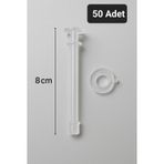 Upeka Gözlük Stand Burunluk Gözlük Askılığı Boy 8 Cm 50 Adet Beyaz