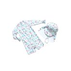 UPF50+ Güneş Korumalı Uzun Kollu Unicorn Pembe Mavi Gökkuşağı Unicorn Mayo Şapka Set pembe mavi mont 1-2 Yaş