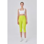 UP&FIT Push Up Yüksel Bel Toparlayıcı Kapri Tayt Neon Yeşil