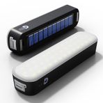 UPFOX Güneş enerjili şarj edilebilir kamp feneri, 4800 mAh güç bankası, 1500 lümen, 4 ışık modu LED fener, araba, ev, kesinti, tavan arası, garaj, arka bahçe ve daha fazlası için (siyah × 1 adet)