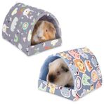 UPINS 2'li paket kobay yatağı, kobay sığınağı yıkanabilir küçük hayvan evi kafesi aksesuarları, gök mavisi, cüce tavşanlar, kürkü, hamster kirpi, yaban gelinciği, sakallı ejderhalar ve sıçanlar için