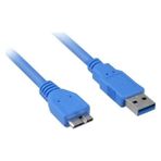 Upjaks USB 3.0 HDD Harddisk Kablosu Taşınabilir Harddısk Kablosu 0.5 mt - Mavi