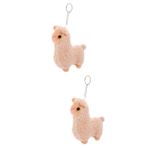 UPKOCH 2 Alpaka Kolye Koyun Anahtarlık Alpaka Süsler Sevimli Hayvan Süsleri Hayvan Anahtarlıklar Çanta Kolye Anahtarlık Alpaka Oyuncak Peluş Alpaka Kawaii Anahtarlık Kısa Peluş